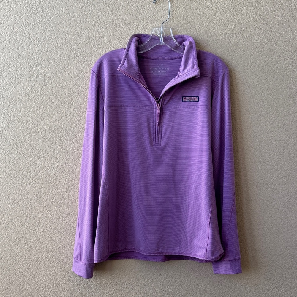Vineyard Vines Lavender Quarter-Zip Sweatshirt